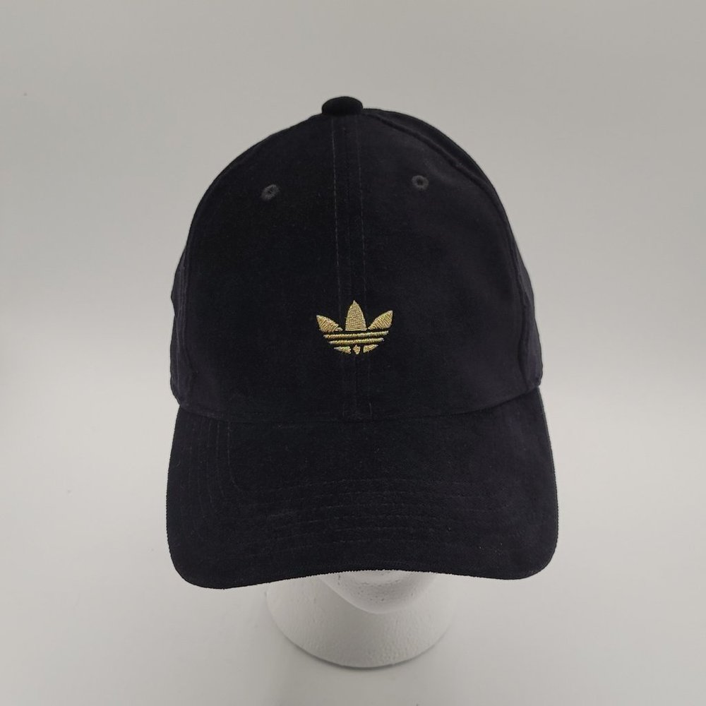 Adidas Originals Women's Relaxed Strap-back Black / Gold Velvet Baseball Cap